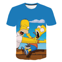 Load image into Gallery viewer, New Simpson Snoopy and other animation printing T-shirts with round collar and short sleeves in summe