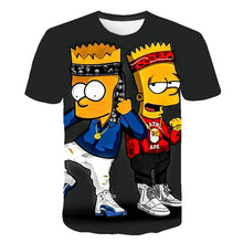 Load image into Gallery viewer, New Simpson Snoopy and other animation printing T-shirts with round collar and short sleeves in summe