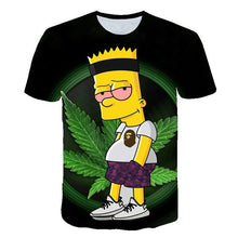 Load image into Gallery viewer, New Simpson Snoopy and other animation printing T-shirts with round collar and short sleeves in summe